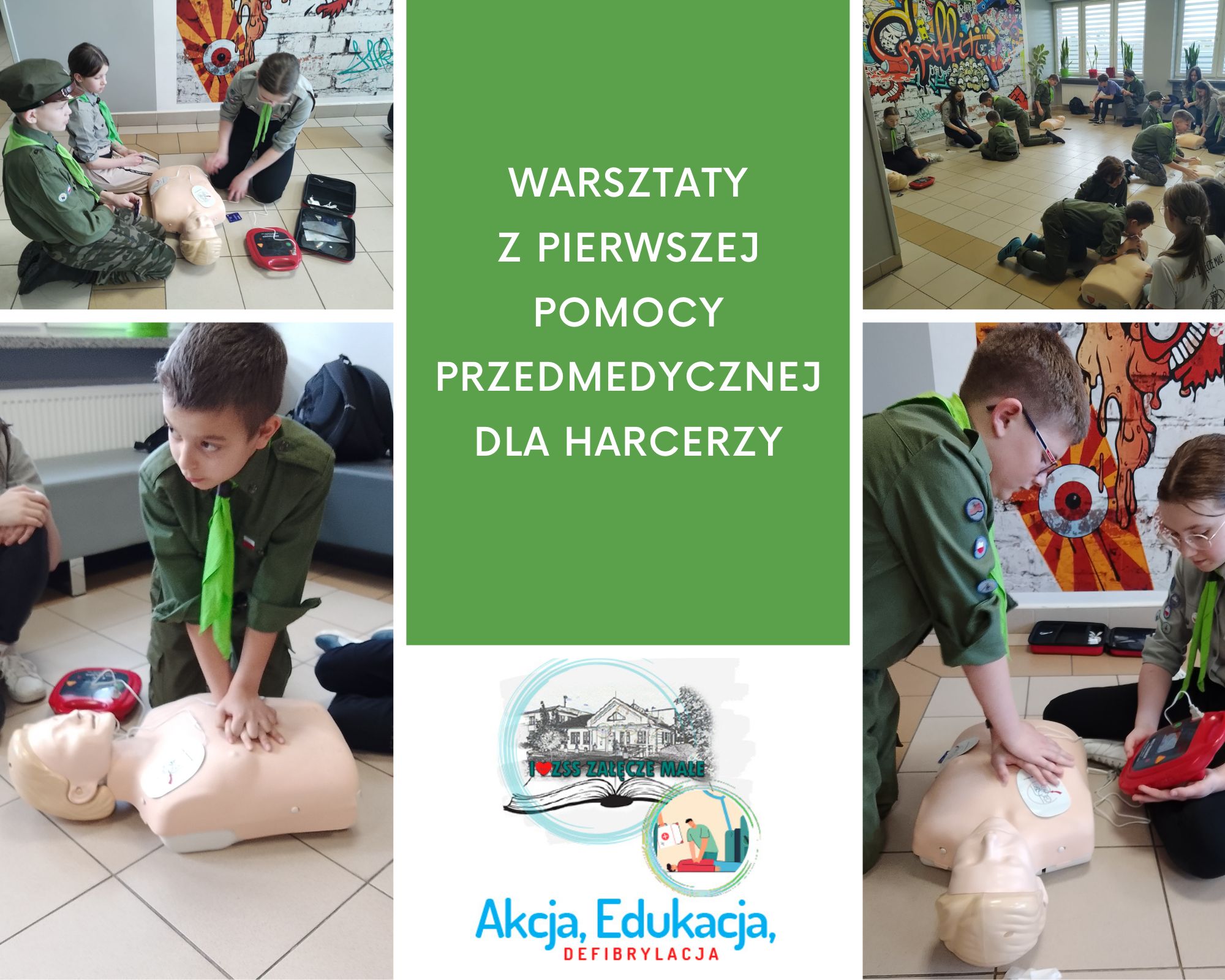 Dzieci ćwiczą resustytację