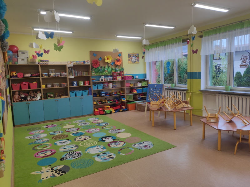 Widok sali nr10 w przedszkolu w Załęczu Małym